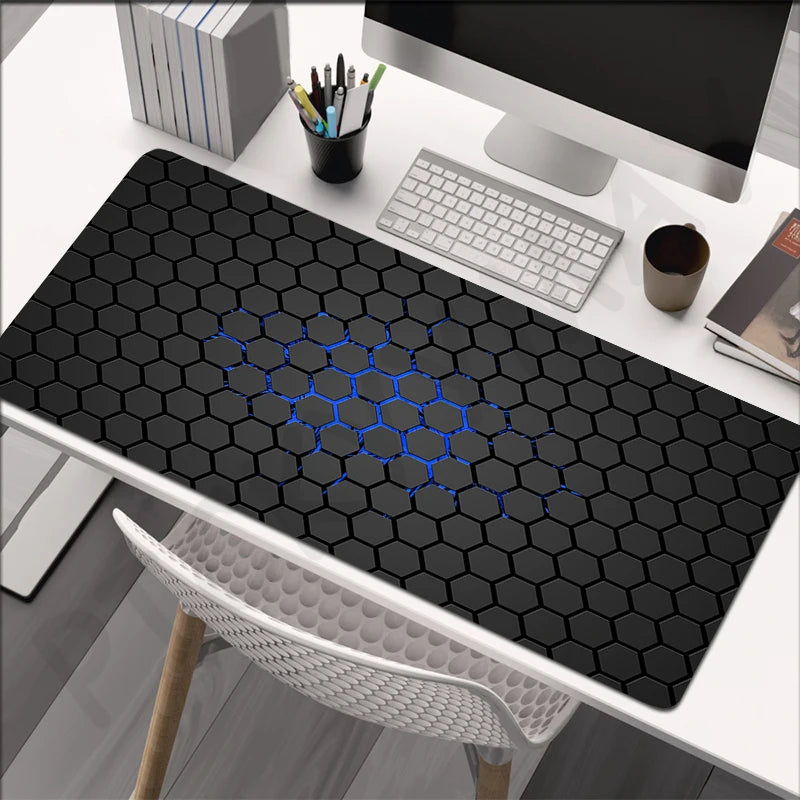 Mouse pad de gaming XXL antiderapant, design RGB hexagonal, diverse modele