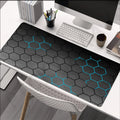 XXL anti-slip gaming mouse pad, hexagonal RGB design, various patterns