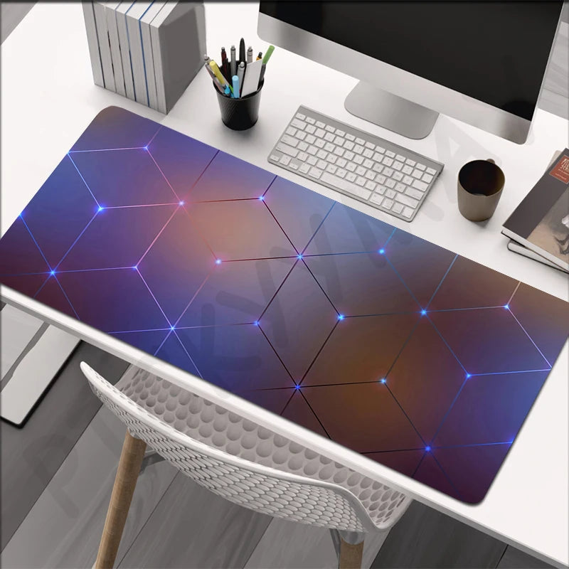 Mouse pad de gaming XXL antiderapant, design RGB hexagonal, diverse modele