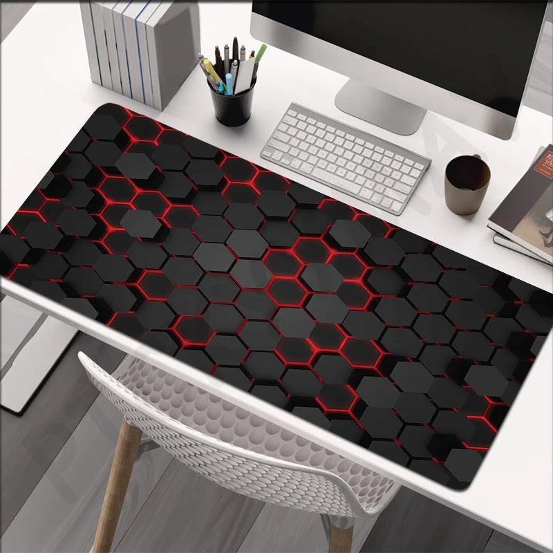 Mouse pad de gaming XXL antiderapant, design RGB hexagonal, diverse modele